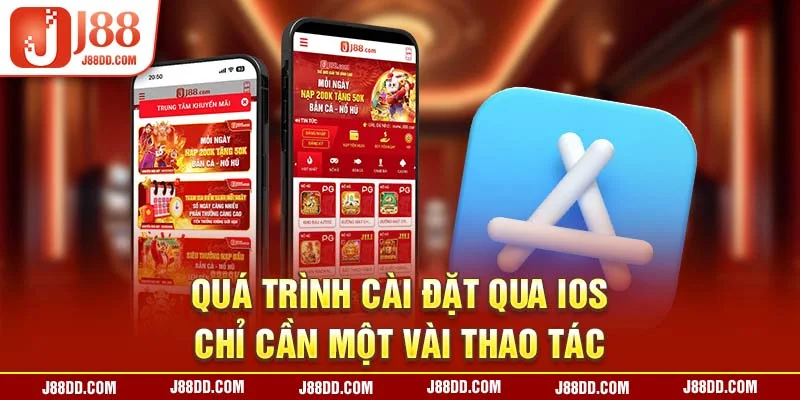 Quá trình cài đặt qua IOS chỉ cần một vài thao tác